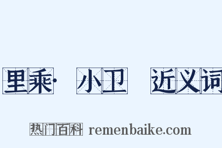 里乘·小卫玠近义词是什么意思的图片